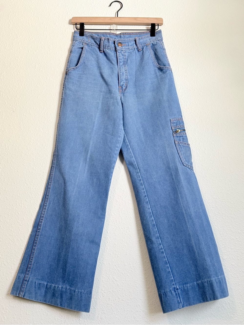 70s Vintage CB Jeans Carpenter Style Flare Jeans Retro Utility Gorpcore - Picture 5 of 15